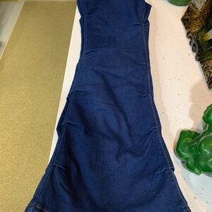 Ruched Stretch Bell Bottom Jeans 2X